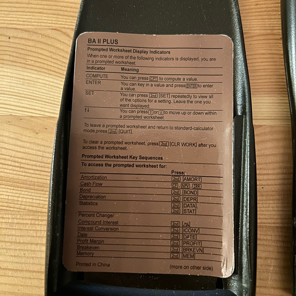 Texas Instruments BA II Plus Financial Calculator - Picture 5 of 5